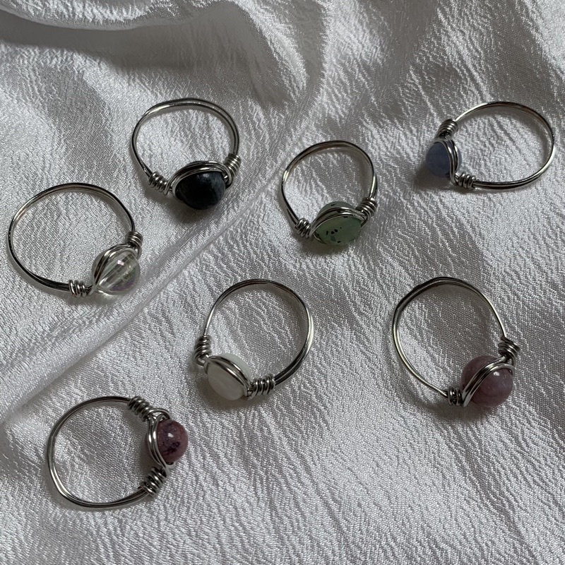 wire ring / cincin batu / stone ring / ring stone / cincin gaya / ring / cincin / cincin tembaga / cincin lilit