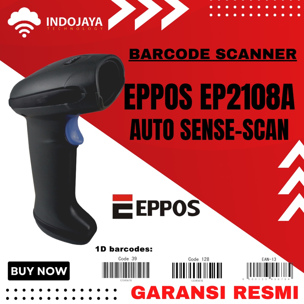 Barcode Scanner EPPOS EP2108A [Auto Sense-Scan] Murah