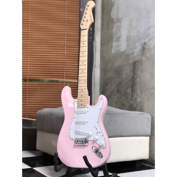 GITAR ELEKTRIK ORIGINAL DIFERGIO WARNA YOUNG PINK
