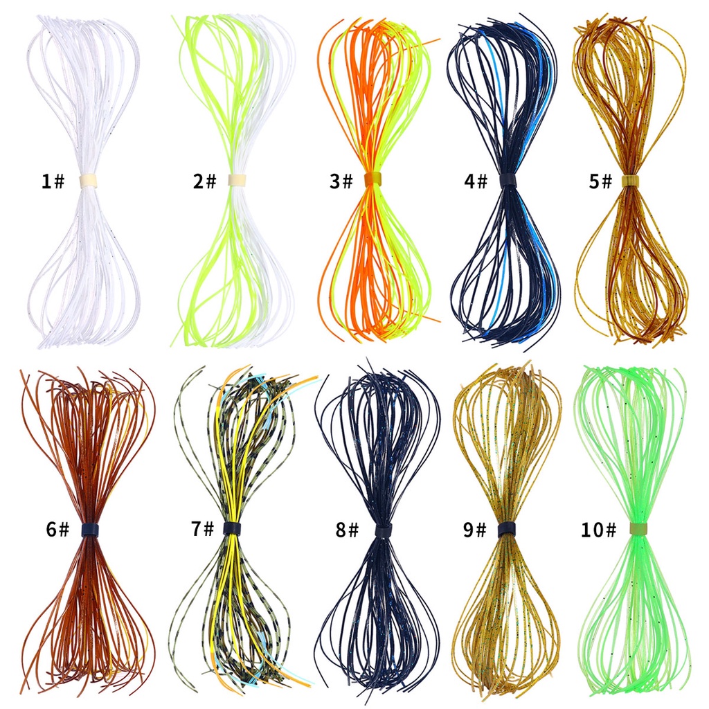 Hengjia 1Bundles (50Pcs) 13.5cm Rok Silikon Untuk Spinnerbait Buzzbait Karet Jig Lures Squid Rok Fly Mengikat Bahan