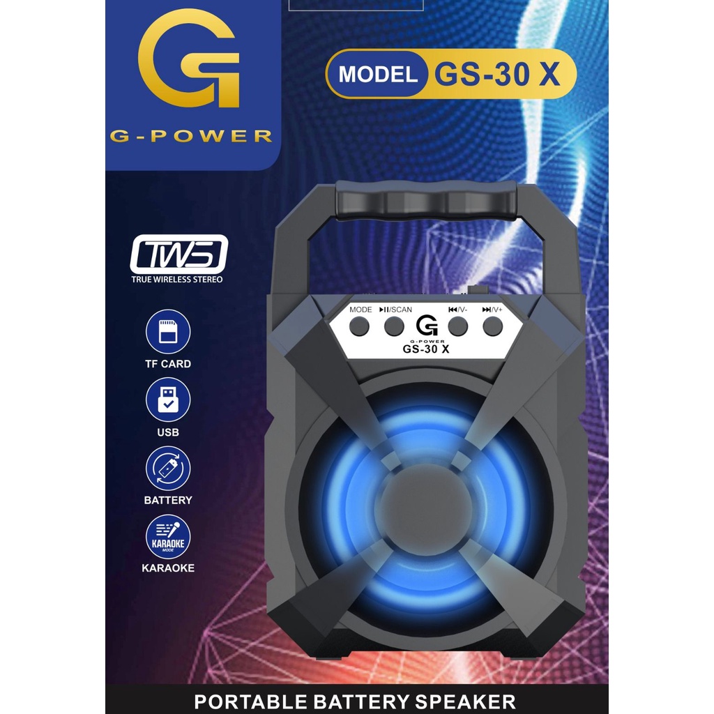 GPOWER SPEAKER GS-30 HI-FI / GS-30X Wireless Multimedia Speaker - ORI