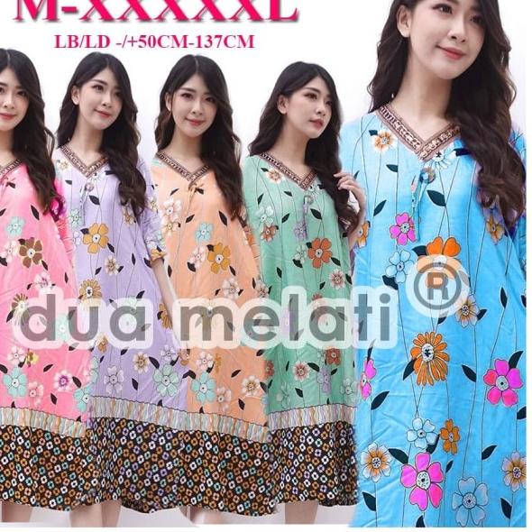 Baju Tidur Daster Batik Jumbo Big Size Rayon XXXL D33D34D35D36D37