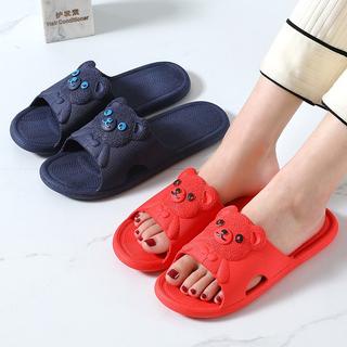 GO! SD839 Sandal Rumah Slop Karakter Bear Karet Couple Slip On Sendal Karet Empuk Slipper Anti Slip Gaya Korea