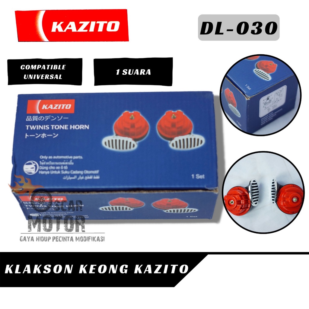 KLAKSON TWINS STONE KAZITO 030 WATERPROF 12V BASS KLAKSON KEONG DOUBLE KAZITO UNIVERSAL   By Mega_Racing