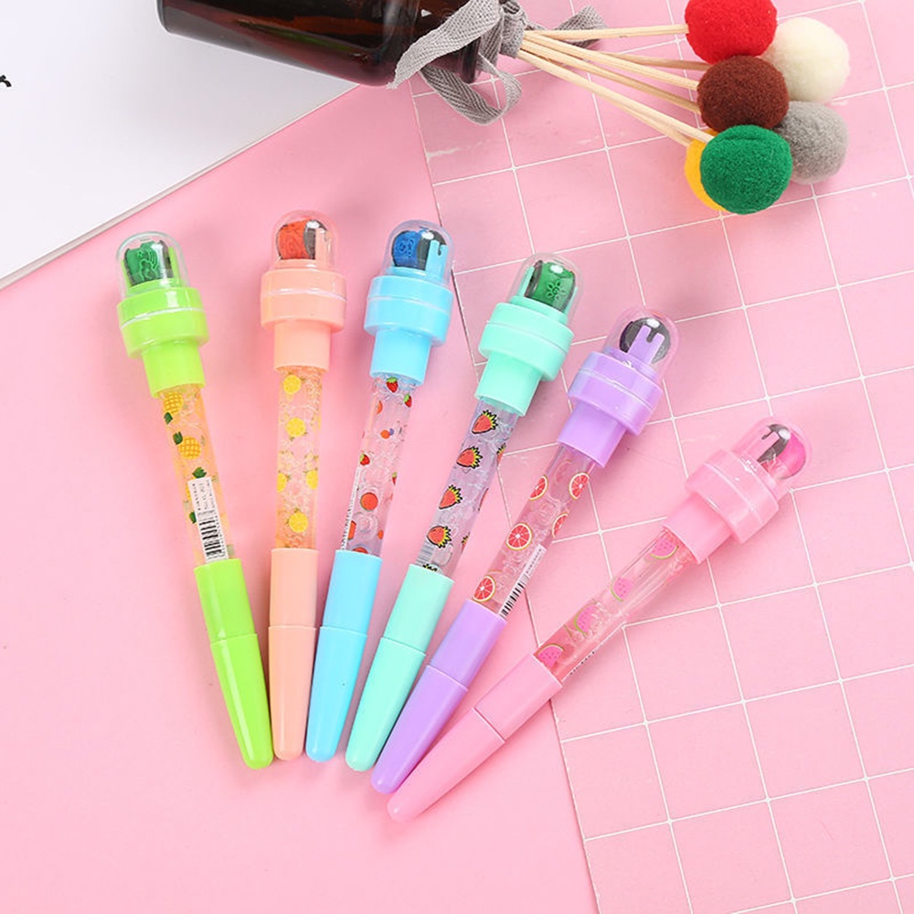 Pulpen Bubble 5 In 1 Multifungsi Dengan Roller Stampel Untuk Mainan Anak