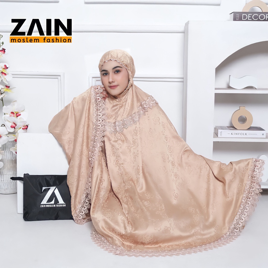 ZAIN - Mukena Dewasa Mewah Sutra Dop Swarovski Series Zain