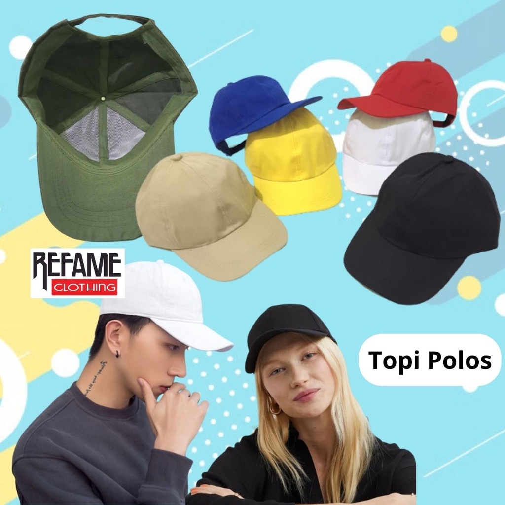 Topi Baseball Hat Premium Distro Pria Wanita Dewasa Polos Unisex