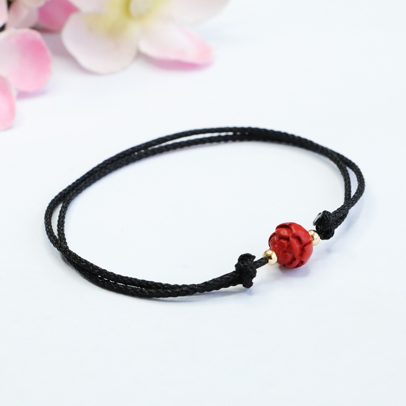 Gelang Tangan Tali Adjustable Motif Bunga Teratai Untuk Pasanganpriawanita