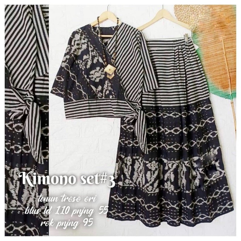 Kimono Set Tenun Troso