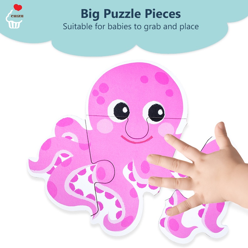 Duoqu Puzzle Games 6 Pattern | 6in1 Wooden Jigsaw Puzzle in a Tin Box | Puzzel Kayu Kotak Kaleng Tinbox 6 in 1 | Hewan Binatang Dinosaurus Transportasi Kendaraan Lucu | Mainan Edukatif Edukasi Anak Balita Bayi My First Step