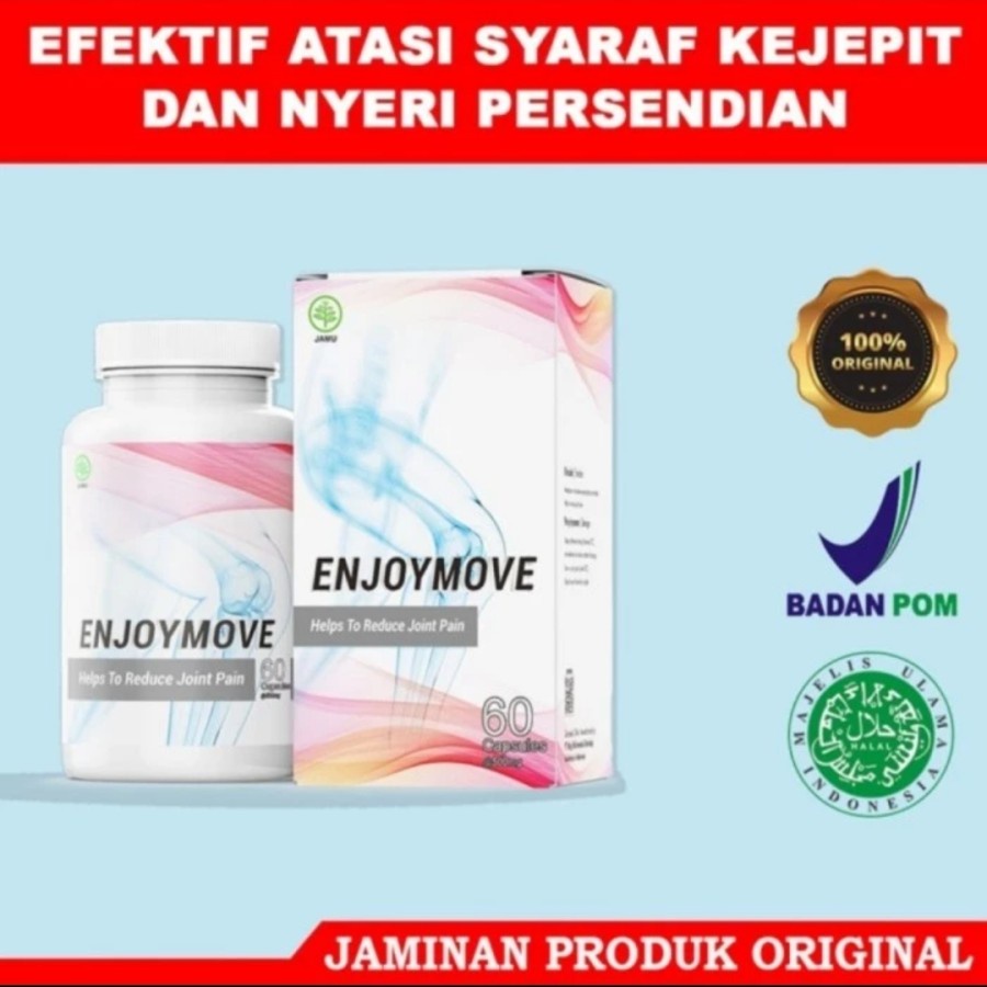 EnjoyMove Asli Obat Syaraf Kejepit Nyeri Sendi Ampuh EnjoyMove Herbal