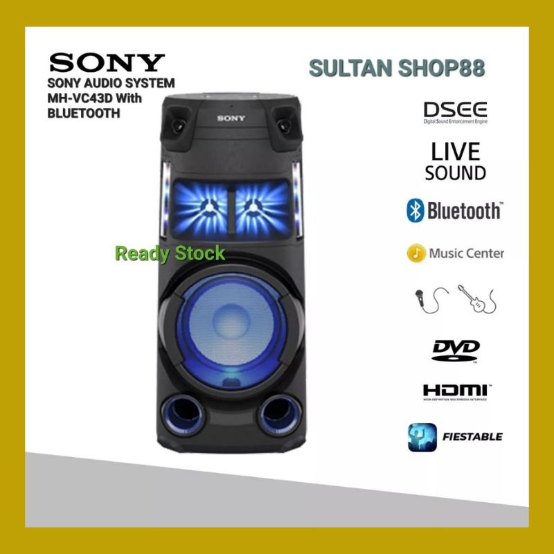 SONY MH-VC43D AUDIO SYSTEM PARTY l SONY SPEAKER AKTIF MHVC43D