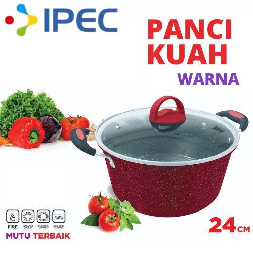 Panci Sop Enamel 24cm Panci Soup Wok Pan Enamel 4124