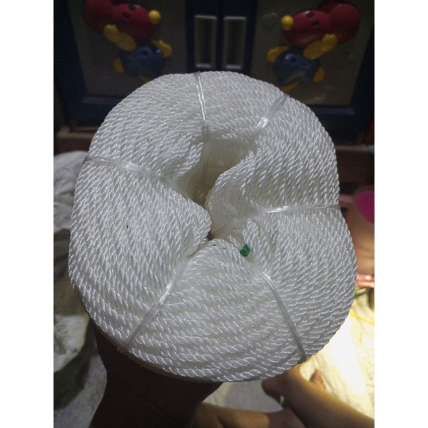 tali tambang plastik putih 3mm permeter