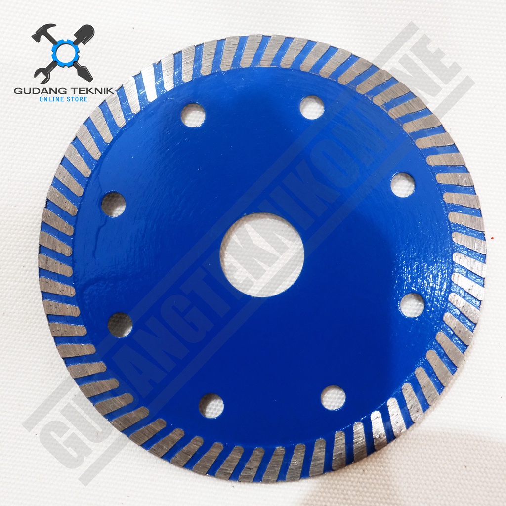 Diamond Wheel 4&quot; TURBO BLUE XENON Basah kering / Mata Pisau Potong Keramik Granit 4 Inch Wet Dry XENON