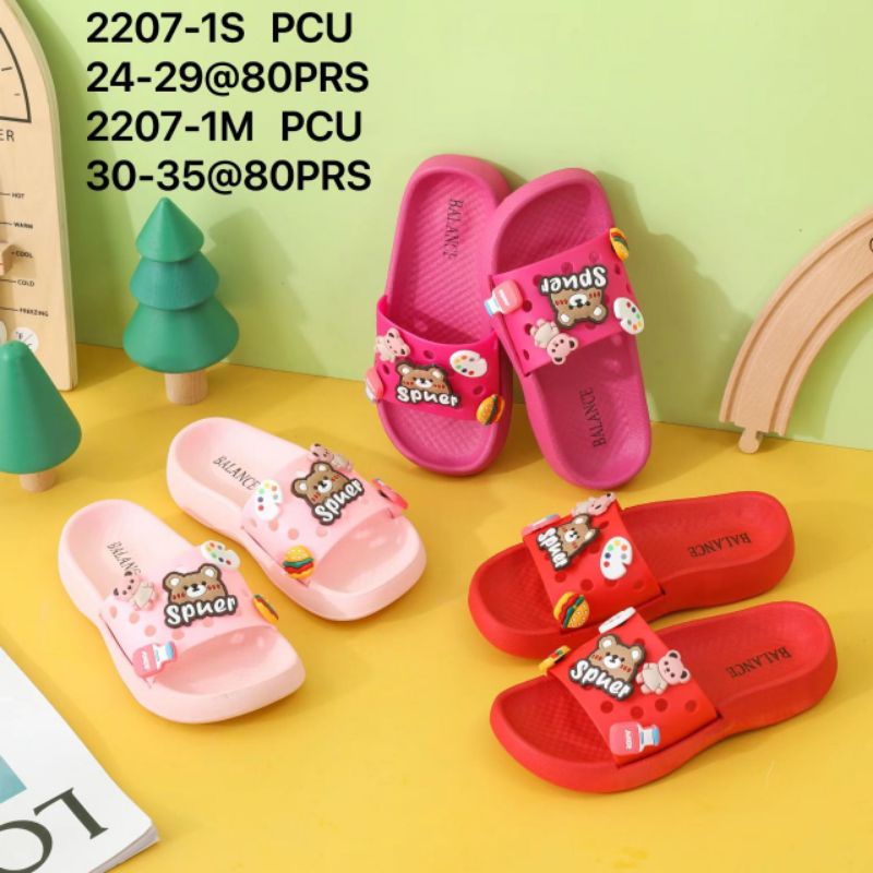 SANDAL SENDAL CEWE PEREMPUAN ANAK KARET SELOP SLIDE BALANCE XM 2207-1M SPUER