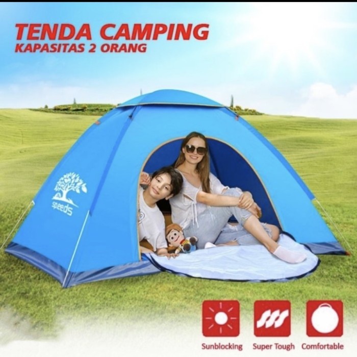 Tenda Camping Tenda Camping Buka Otomatis Original Speeds Kapasitas 2-4 Orang