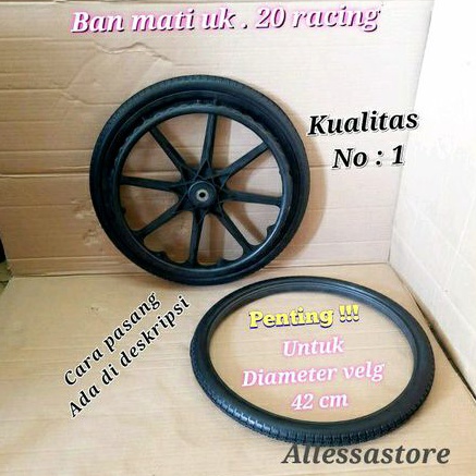ban mati kursi roda ukuran 18 atau 20 racing diameter velg 42 cm