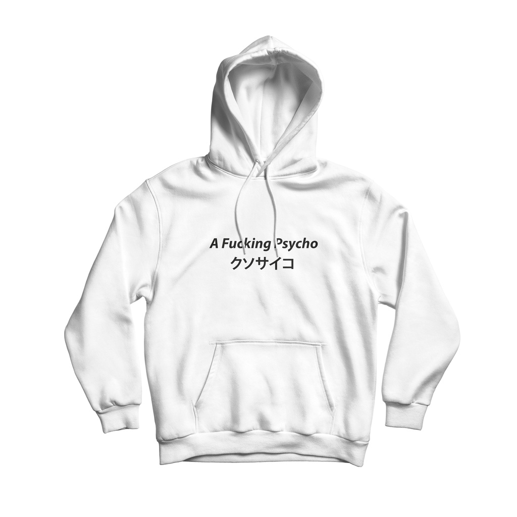 Sweaterpolos Hoodie Jumper FUCKING PSYCHO ( Sablon ) Unisex Pria &amp; Wanita