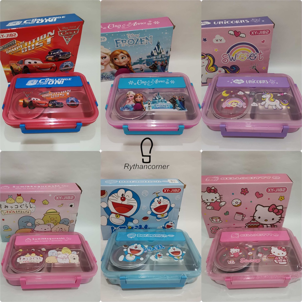 KOTAK MAKAN LUNCHBOX STAINLESS KARAKTER ANAK XYJ182