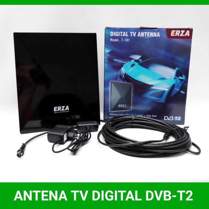 ANTENA TV DIGITAL Antena TV Digital ERZA T-101 Indoor Outdoor DVB T2 + Booster set top box segala ar