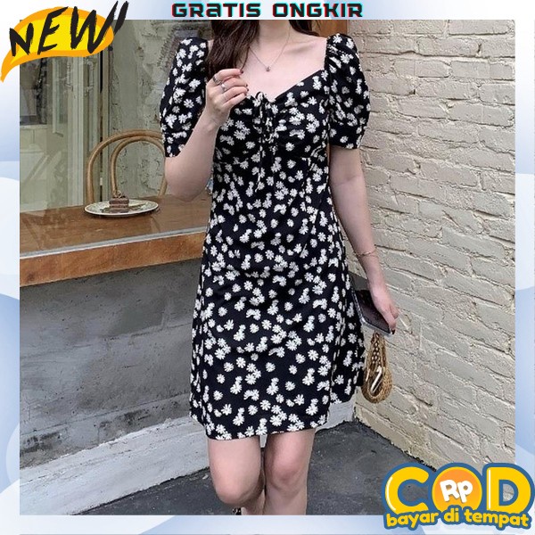 Baj Sexsi Wnita Korean Style Mini Dres Pesta Kondangan Baju Pesta Cewek Tanpa Lengan Drwss Cewe Cant