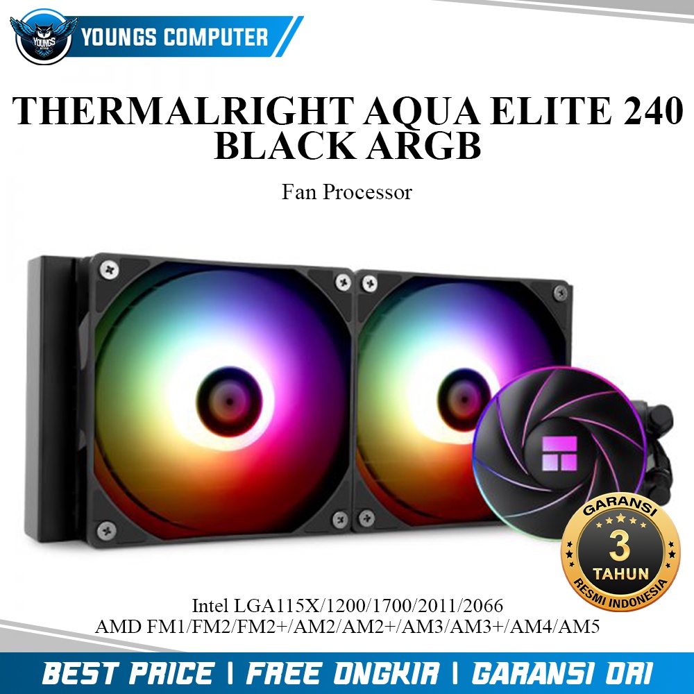 THERMALRIGHT AQUA ELITE 240 BLACK ARGB CPU AIO Water Cooling