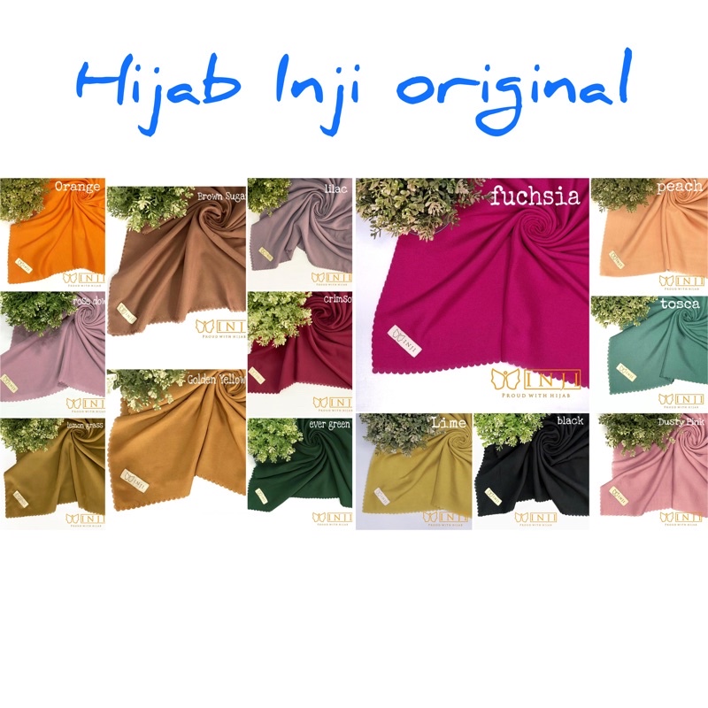 Hijab Inji polos Original