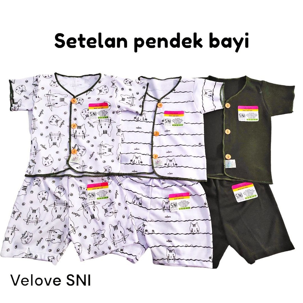 paket SETELAN bayi baru lahir VELOVE isi 6 pcs