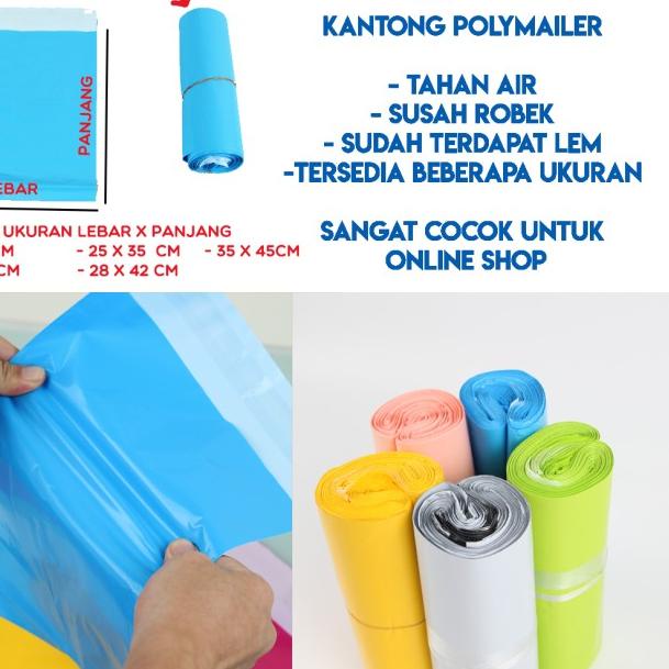 

Packaging Plastik Polymailer Tebal 28x42 Amplop Kantong Kemasan 100 pc - Hijau, 28x42