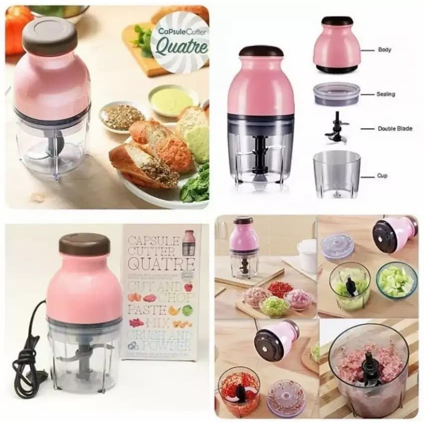 Blender Capsule Cutter Quatre - Blender Bentuk Kapsul Serbaguna - Blender Chopper Capsule - Kenji Shop