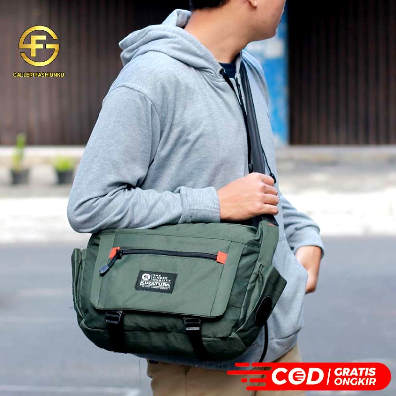 ARGL Tas Selempang Sling Bag Pria Besar Tas Slempang Cowok Sekolah Kerja Kuliah Laki Laki Original Terbaru