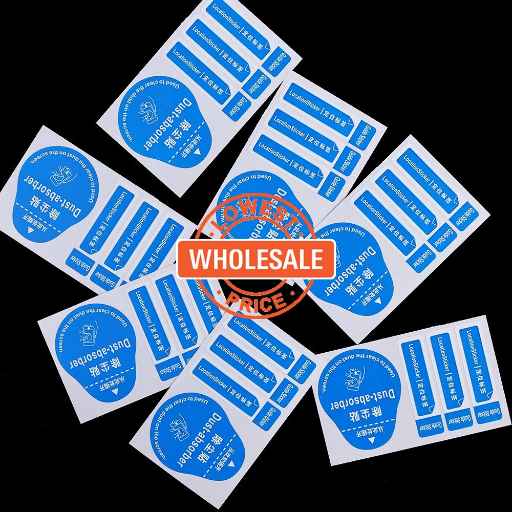 1 Pc Stiker Kertas Pembersih Debu Layar Ponsel 3 In 1 Warna Biru