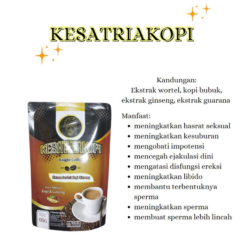 KESATRIA KOPI By Freshlyherbal ( 1 POUCH KESATRIA KOPI)