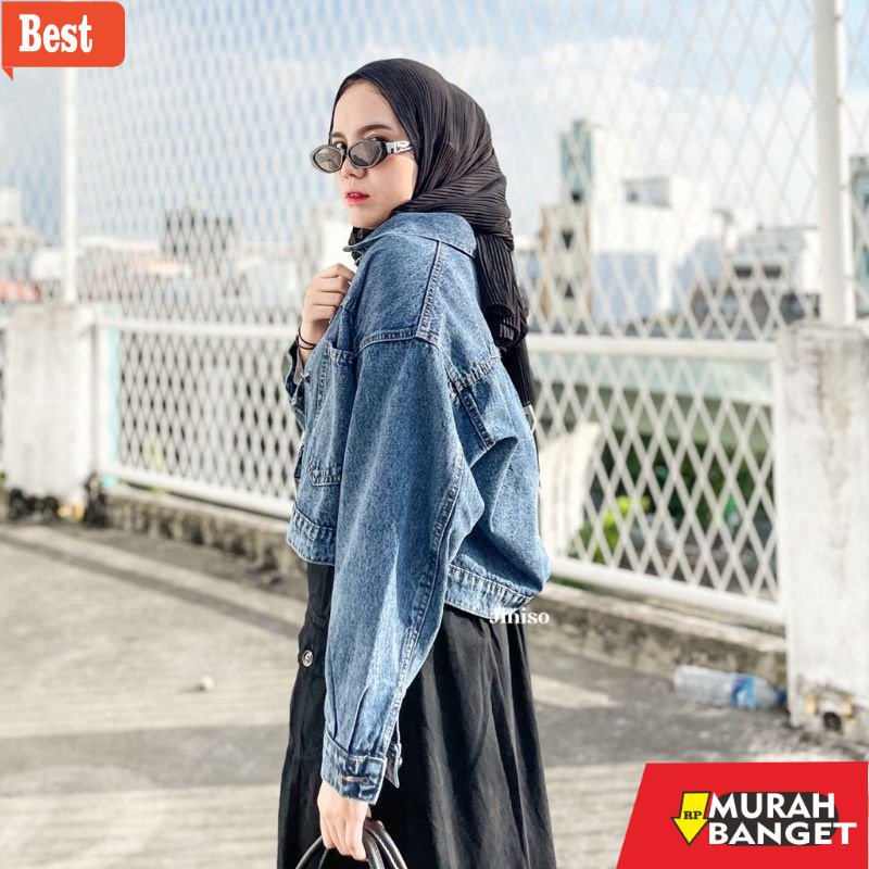 jaket hijaber JAKET CROP TOP JEANS//CROP TOP WANITA//JAKET CROP TOP WANITA