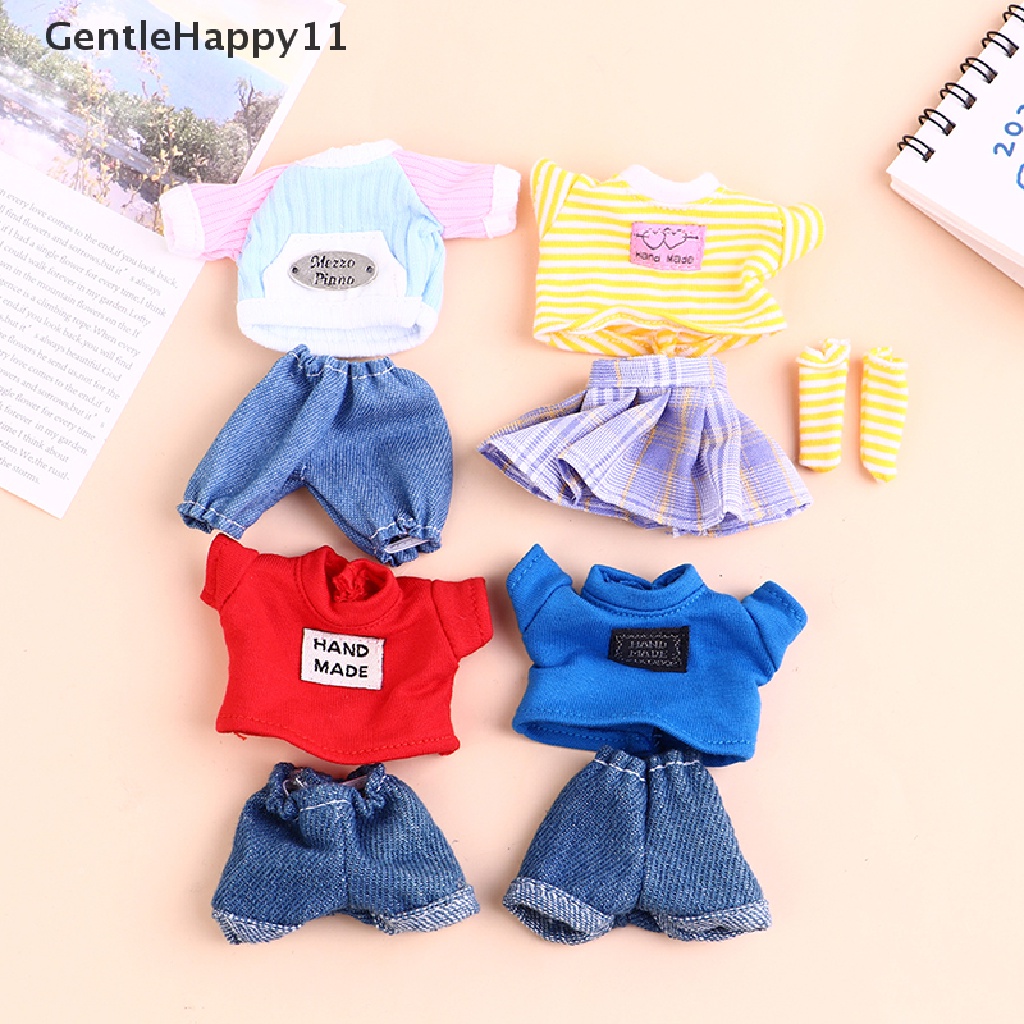 Gentlehappy OB11 Kaos T-shirt Lengan Pendek Ukuran 16-17cm Untuk Boneka 1 / 8