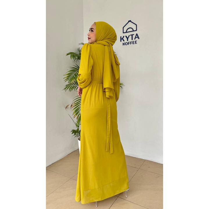 Siena Long Dress Ceruti Baju Kondangan Gratis Ikat Pinggang Swaroski Gamis Pesta Busui Friendly Gaun Prewedding Seragam Bridesmaid