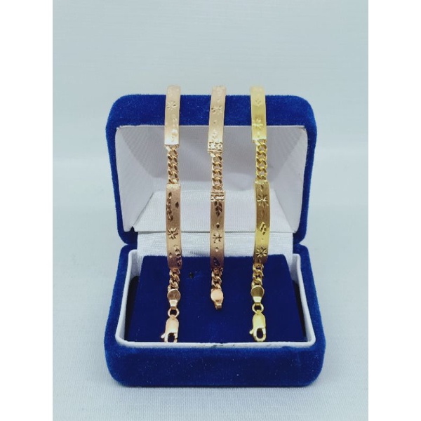 gelang perak asli silver 925 lapis emas/gelang tangan rantai penang ukir/asli silver/fashion wanita terbaru