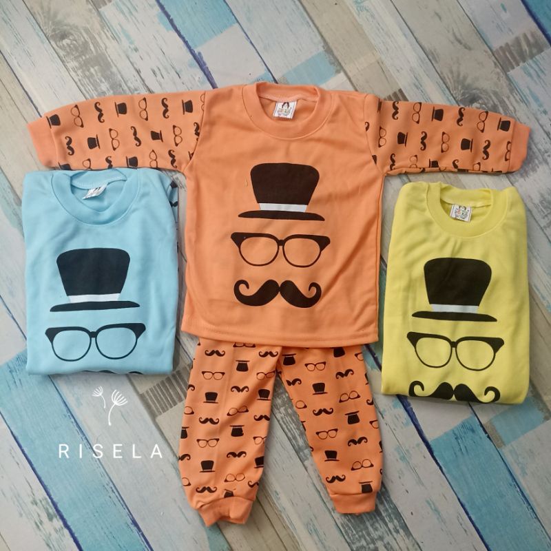 STELAN OBLONG BAYI LAKI-LAKI/STELAN USIA 2-24 BULAN/STELAN BAYI KEREN/STELAN PIYAMA LAKI LAKI