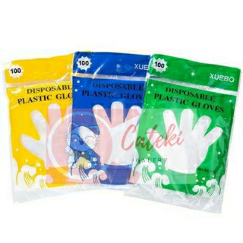 [CTK] PROMO SARUNG TANGAN PLASTIK BENING TRANSPARAN ISI 100 PCS SEKALI PAKAI DISPOSABLE PLASTIC GLOVES FOOD GRADE HAND MURAH