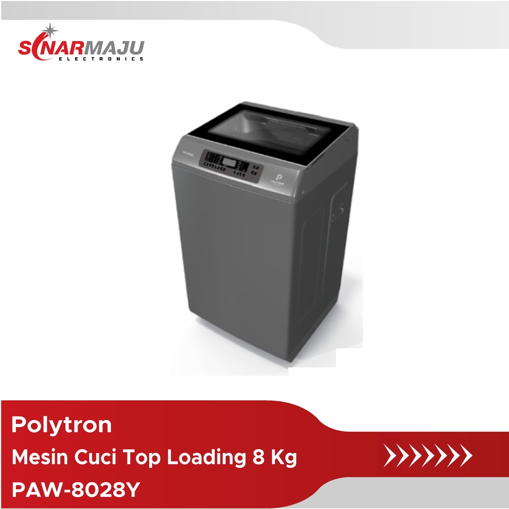 Mesin Cuci 1 Tabung Polytron Top Loading 8 Kg PAW-8028Y PAW8028