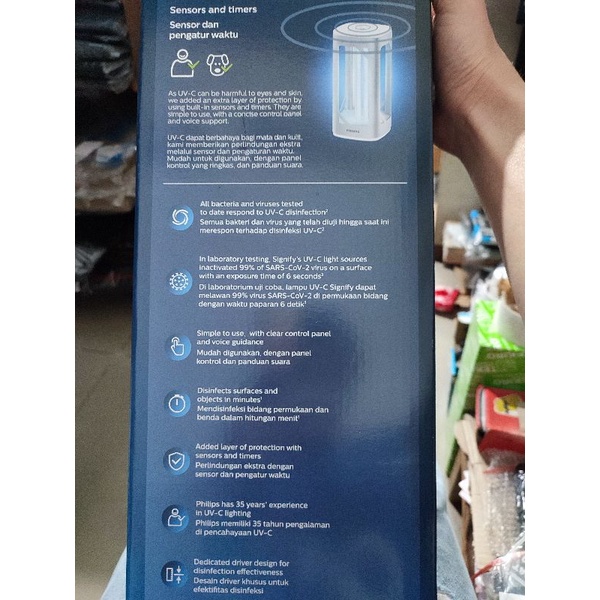 philips uvc disinfection desklamp lampu UV C anti virus bakteri