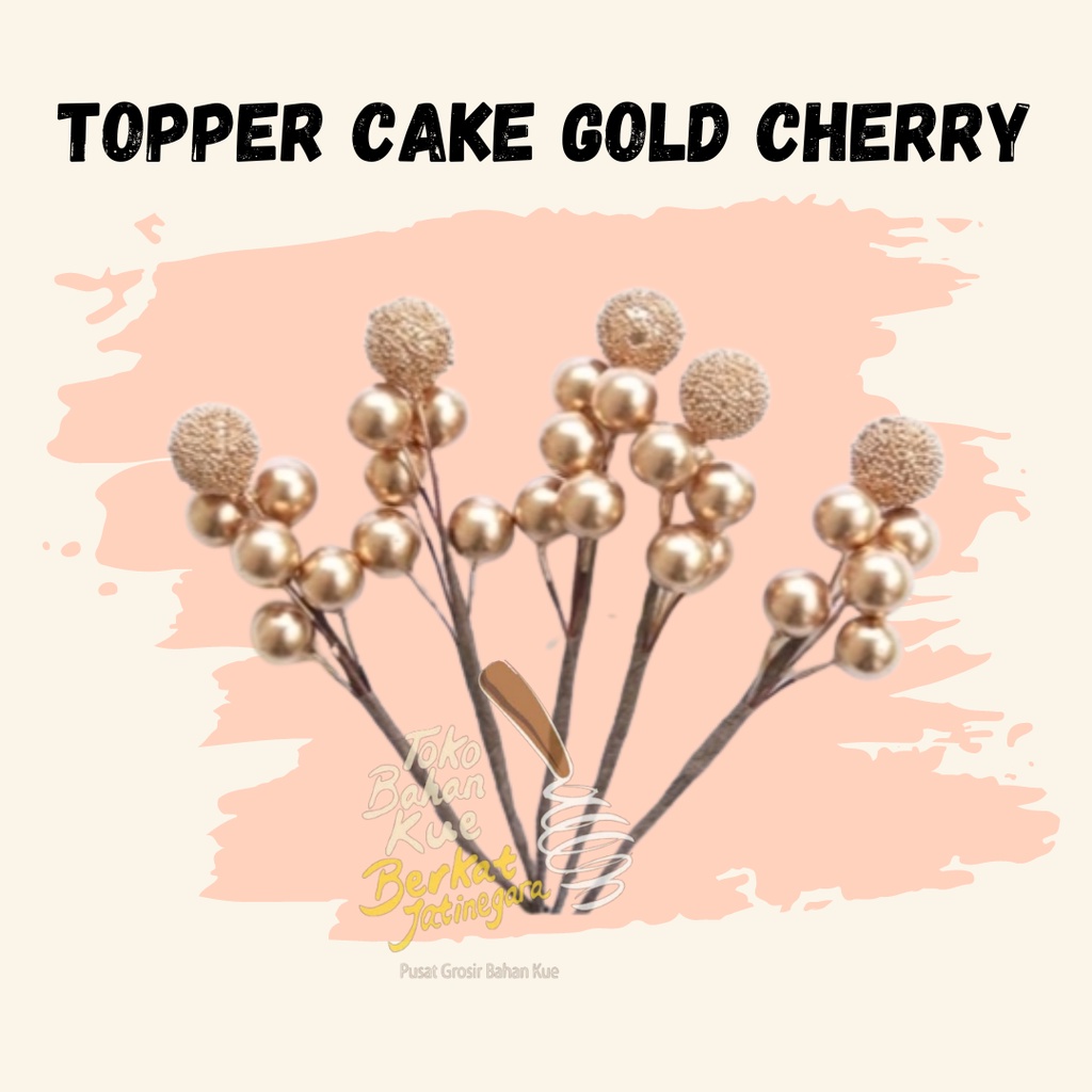 TOPPER CAKE CHERRY ISI 5 PCS / TOPPER HIASAN KUE