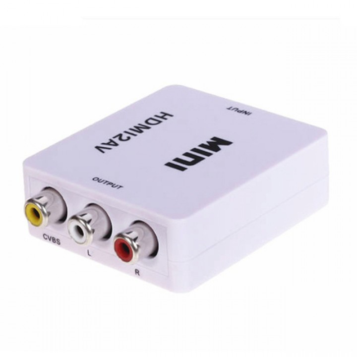 MINI HDMI2AV HDMI TO AV RCA CVBS HD Video Converter - Putih