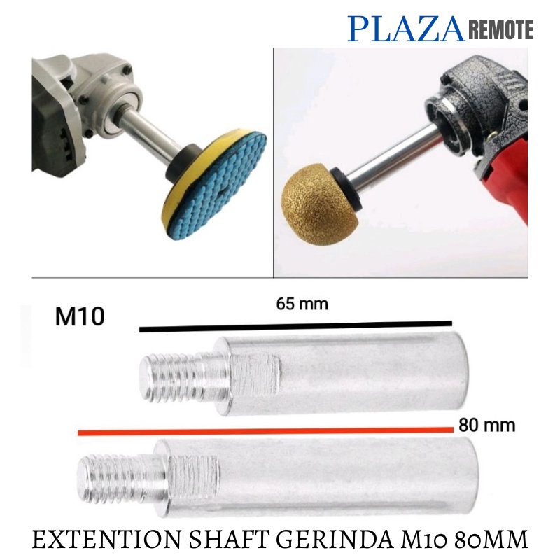 BAUT KONEKTOR PENAMBAH PANJANG EXTENTION SHAFT GERINDA TANGAN M10 80 MM