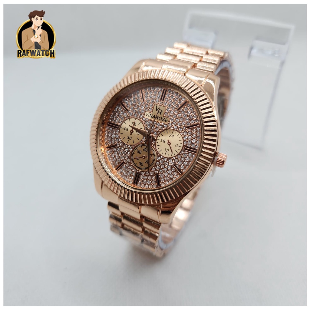 Jam Tangan Wanita Fashion TA7 Rantai Stainless Mewah Formal Permata Fashion Import Murah Bonus Baterai Cadangan