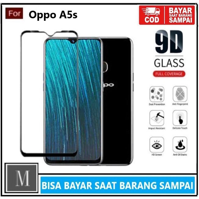 PROMO Tempered Glass Oppo A5 2020 A9 2020 A5s Full Cover Anti Gores Kaca Full Layar Full Lem Screen 