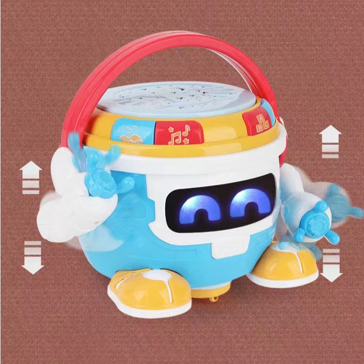 [MS]Mainan Robot Drum Canggih Multifungsi Bisa Jalan Dan Music Serta Lampu Cantik Warna Warni / Multifunction Robot Music Piano And Drum With Lightning