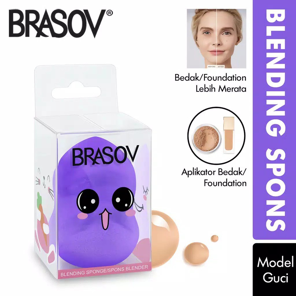 Brasov Spons Beauty Blender (Blending Sponge) - Makeup Sponge Applicator