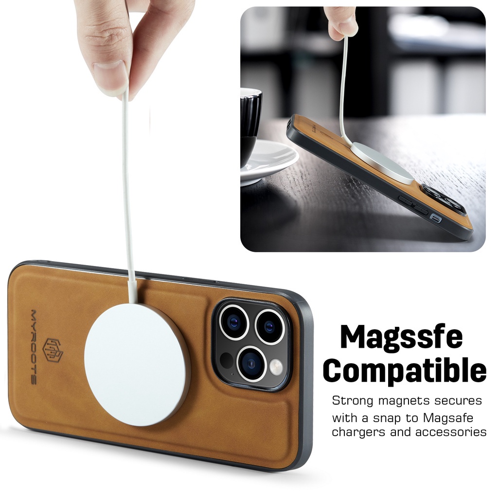 Leather Magsafe Iphone 12 11 Pro Max 12 11 Pro 12 11 Wallet Case Magnetic